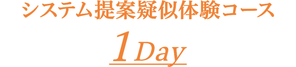 システム提案擬似体験コース 1Day